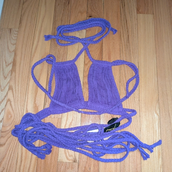 4S. NWOT KASIA KULENTY X REVOLVE APHRODITE TOP IN VIOLETA - Picture 6 of 8
